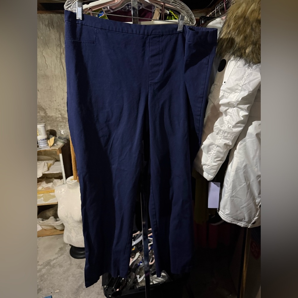 Isaac Mizrahi Navy Blue Chinos